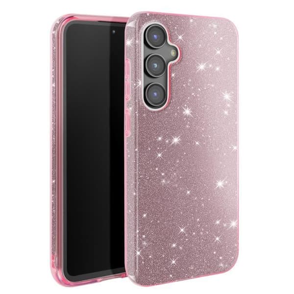Glittrande Stöttålig Fodral för Samsung Galaxy S23 FE Rosé