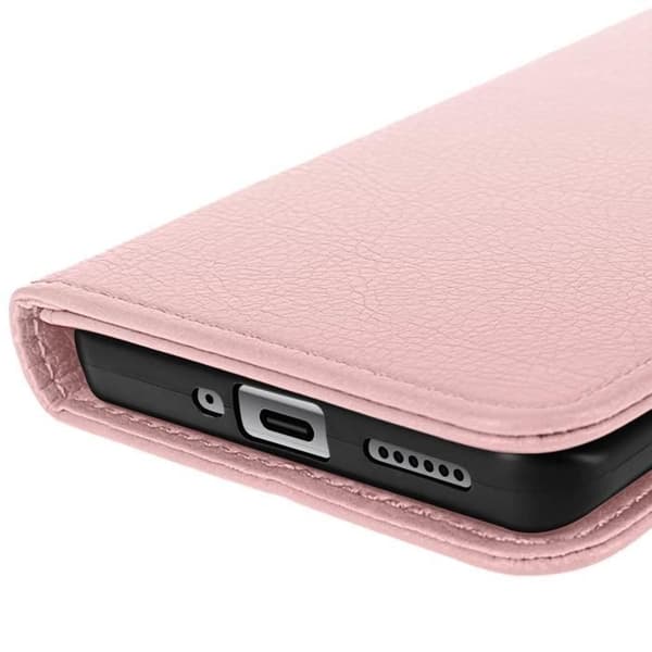 Etui för Redmi Note 14 Pro och 14 Pro Plus Plånbok och Stöd Rosé Champagne