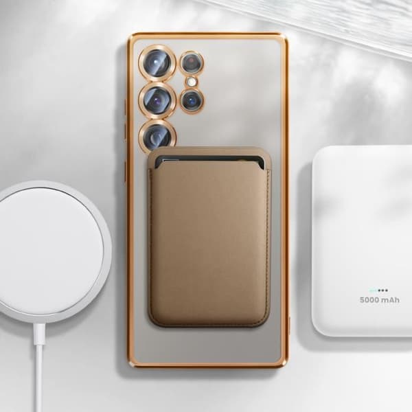 Coque MagSafe för Samsung Galaxy S25 Ultra Silikon Kontur i Guld
