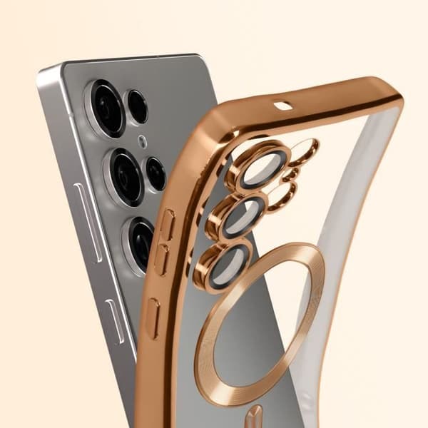 Coque MagSafe för Samsung Galaxy S25 Ultra Silikon Kontur i Guld