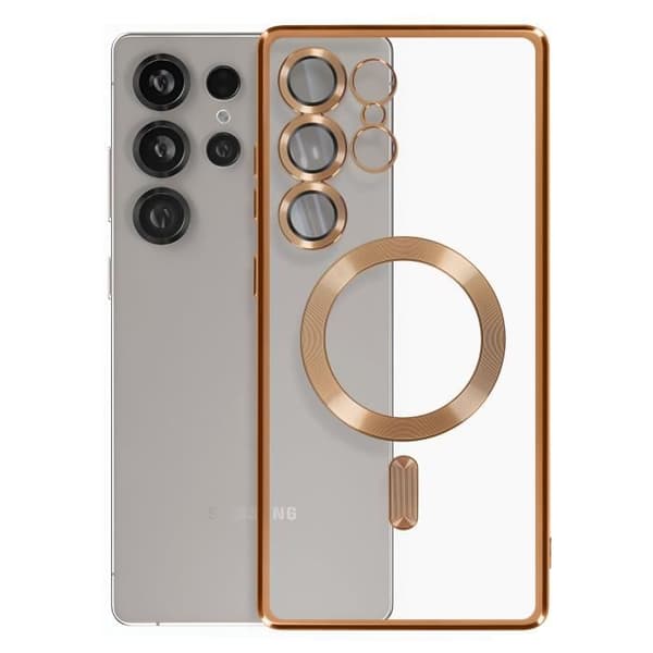 Coque MagSafe för Samsung Galaxy S25 Ultra Silikon Kontur i Guld