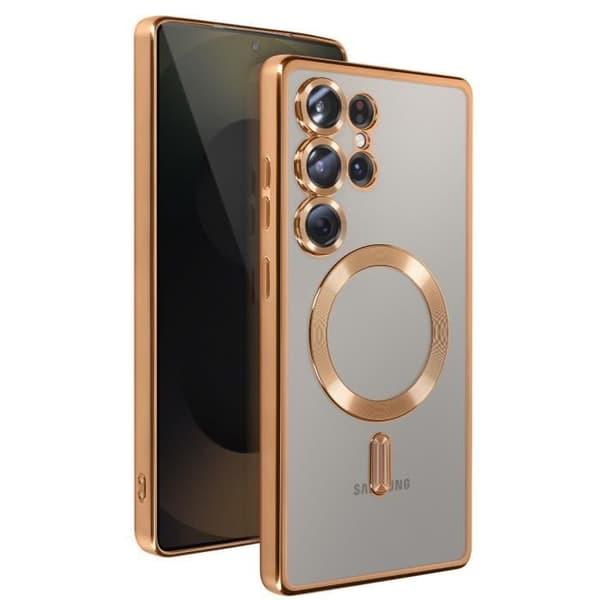 Coque MagSafe för Samsung Galaxy S25 Ultra Silikon Kontur i Guld