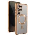 Miniatyrbild 1 av 4: Coque MagSafe för Samsung Galaxy S25 Ultra Silikon Kontur i Guld