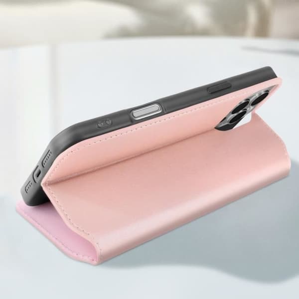 iPhone 16 Pro Max Fodral med Kortfack och Videostöd Roséguld