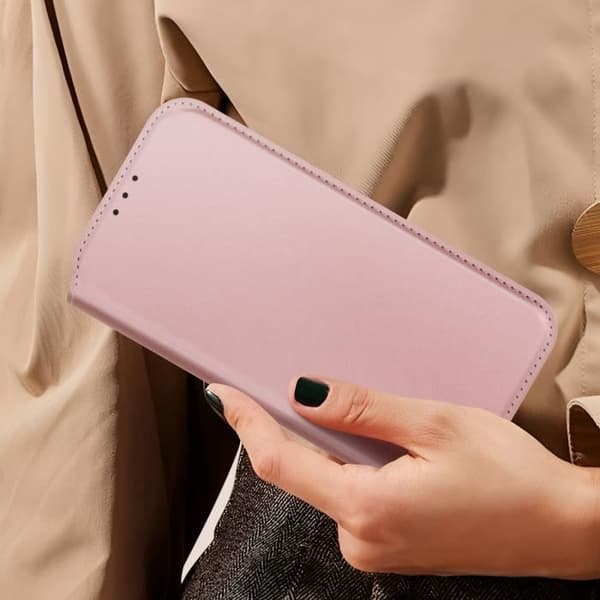 iPhone 16 Pro Max Fodral med Kortfack och Videostöd Roséguld