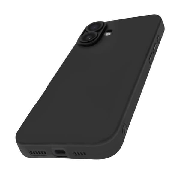 Silikonfölja för iPhone 16 Plus, Tun design, Lätt, Svart