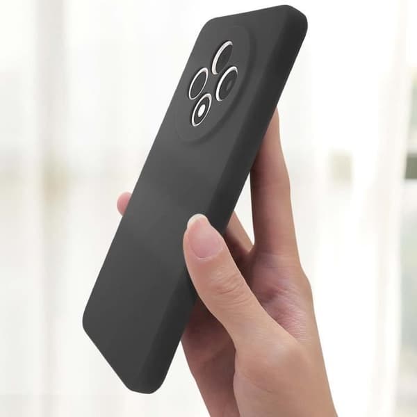 Coque för Oppo Reno 12F Silikon Mjuk Matt Svart