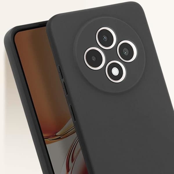 Coque för Oppo Reno 12F Silikon Mjuk Matt Svart