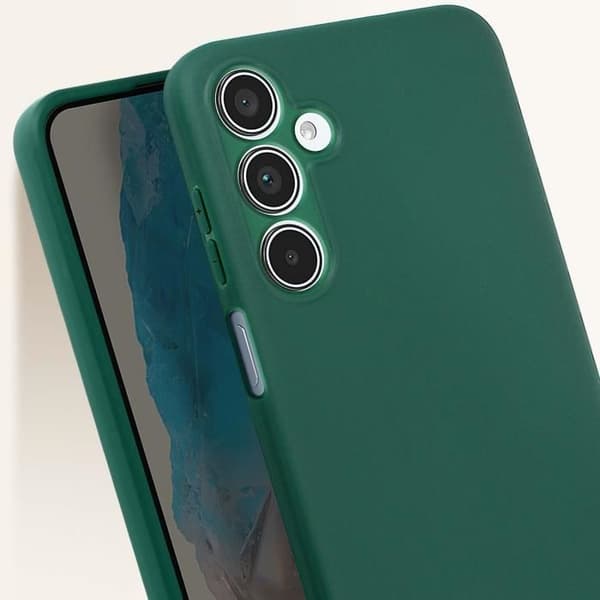 Siliconfodral för Samsung Galaxy M35, Mörkgrön Matt