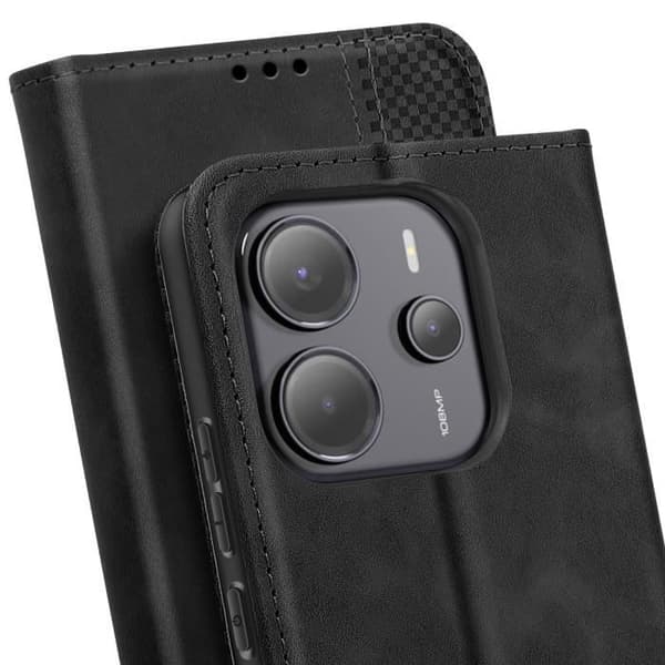 Fodral för Xiaomi Redmi Note 14 4G Plånbok och Videostöd Svart