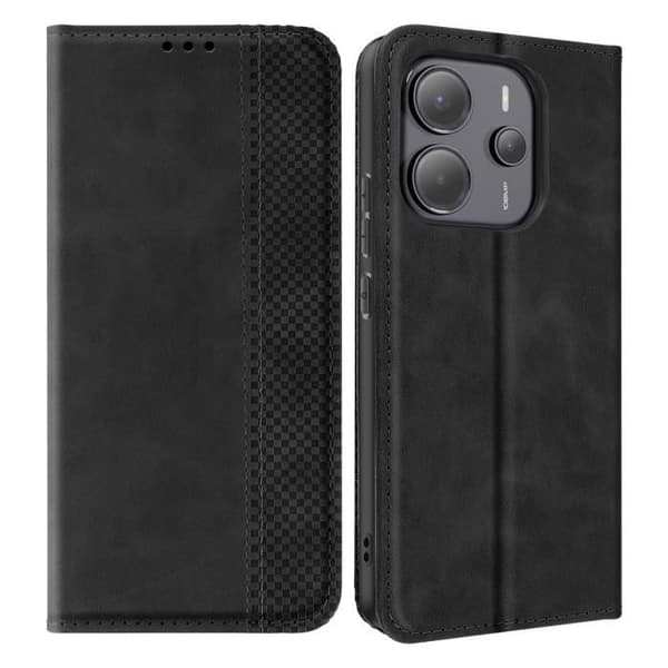 Fodral för Xiaomi Redmi Note 14 4G Plånbok och Videostöd Svart
