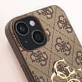 Miniatyrbild 4 av 4: Coque för iPhone 15 Plus, exakta utskärningar och upphöjda kanter, Guess Brun
