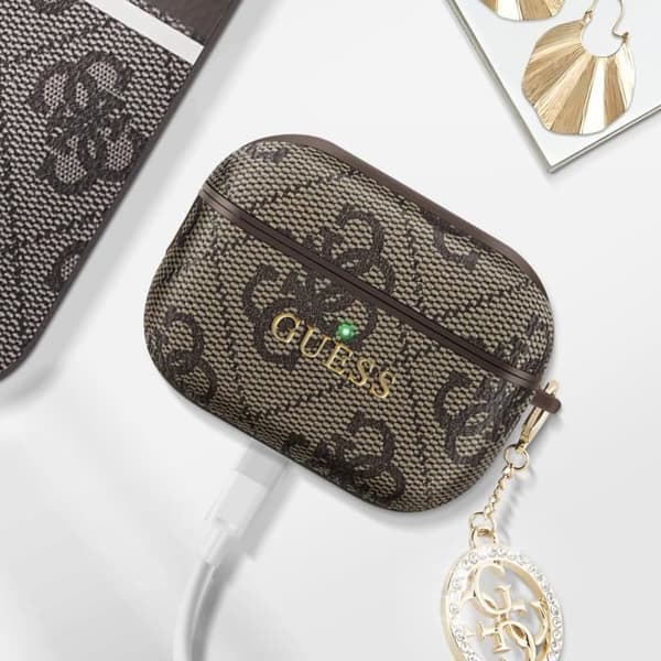Coque för AirPods Pro med Elegant Charm Design Guess Brunt