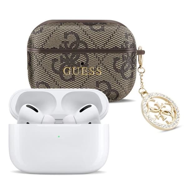 Coque för AirPods Pro med Elegant Charm Design Guess Brunt