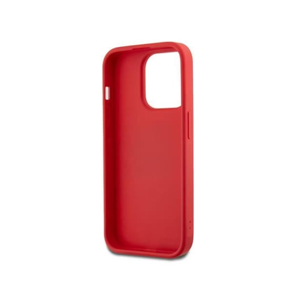 Coque för Apple iPhone 14 Pro med metalliskt logo och handledsrem DKNY Röd