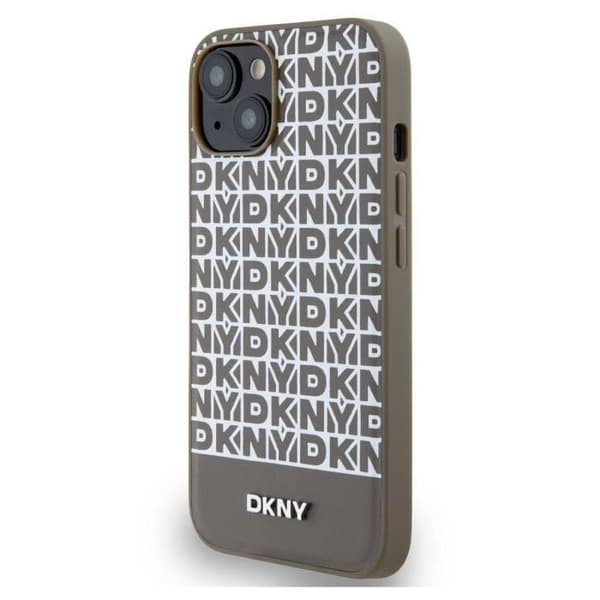 Skyddskåpa för iPhone 14 med MagSafe Nedre Band DKNY Brun