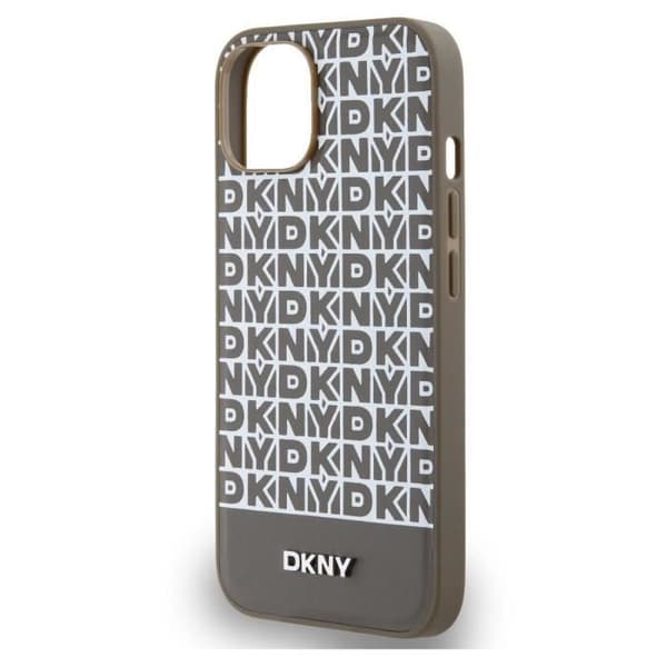 Skyddskåpa för iPhone 14 med MagSafe Nedre Band DKNY Brun