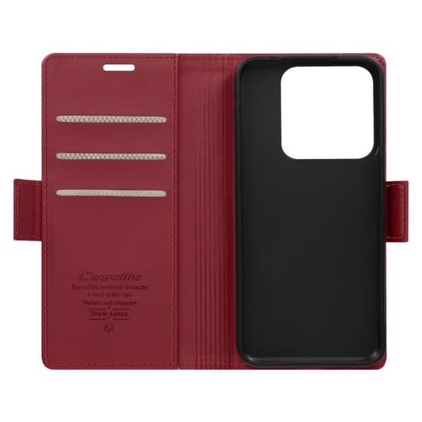 Étui för Xiaomi 14 CaseMe - Antirfid Plånbok Horisontellt Stöd Bordeaux