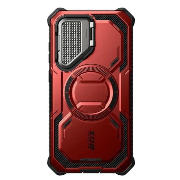 Coque Intégrale för Samsung S25 Plus Stöttålig Kompatibel med MagSafe I-Blason Röd