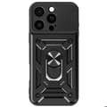 Miniatyrbild 1 av 4: Coque för iPhone 16 Pro Ring Stöd Kameraskydd Glidande Mayaxess Svart