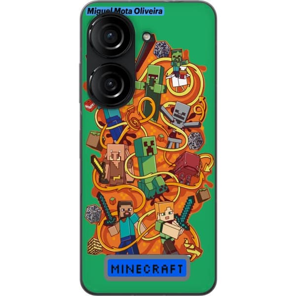 Asus Zenfone 10 Läpinäkyvä kuori Minecraft