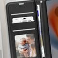 Miniatyrbild 3 av 4: Etui för Motorola Edge 50 Fusion Plånbok med Rem Mayaxess Svart