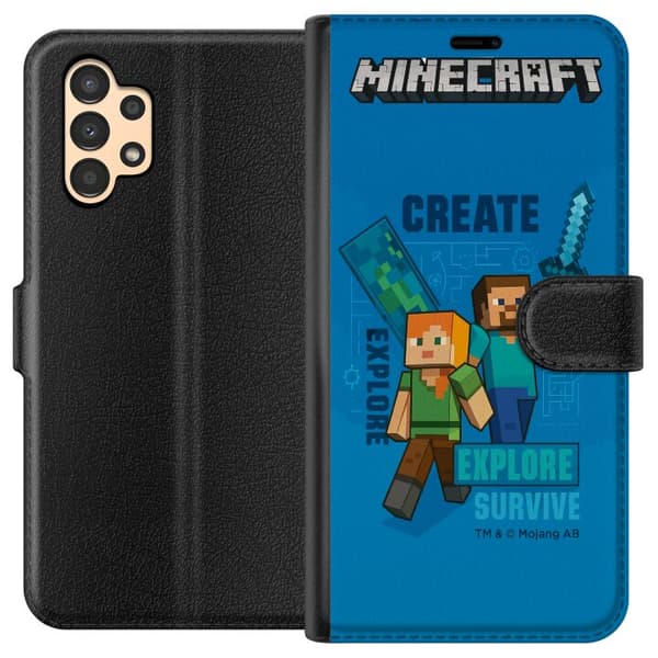 Samsung Galaxy A13 Lompakkokotelo Minecraft Luolastot