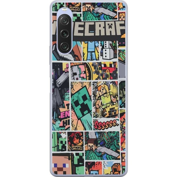 Sony Xperia 10 V Läpinäkyvä kuori Minecraft Taide