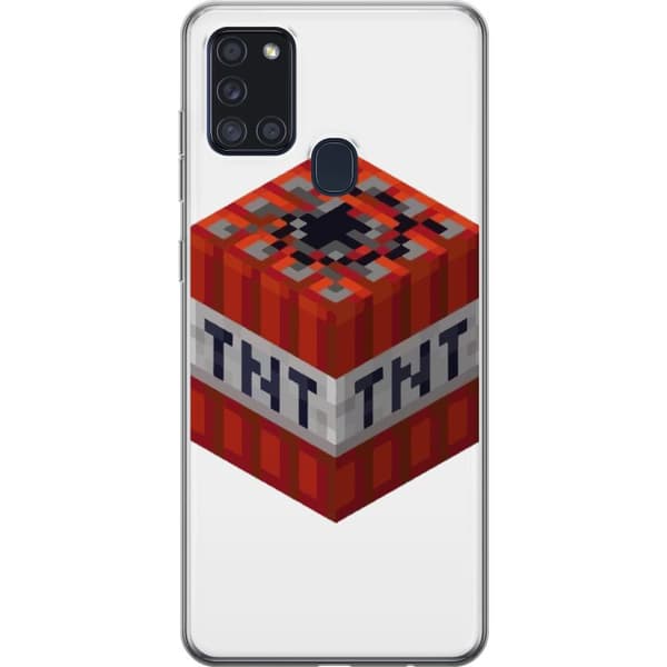 Samsung Galaxy A21s Gennemsigtig cover Minecraft TNT