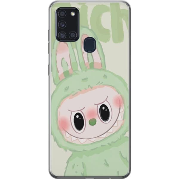 Samsung Galaxy A21s Läpinäkyvä kuori Pop mart labubu
