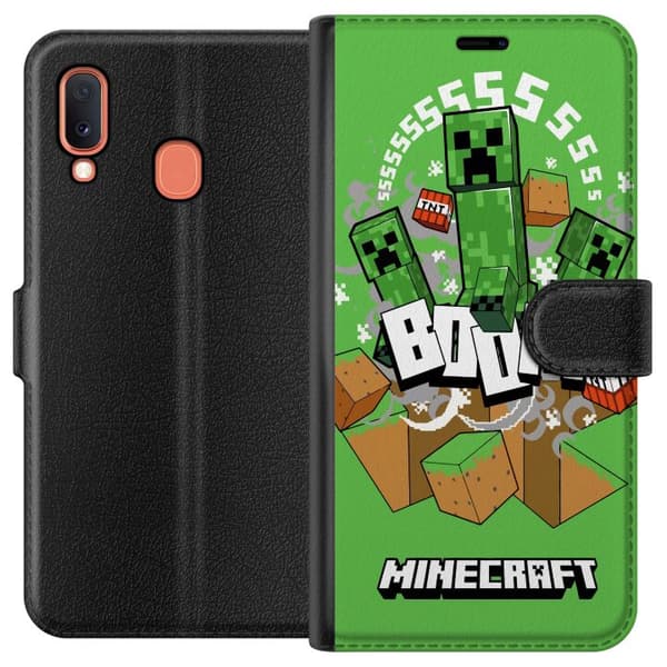 Samsung Galaxy A20e Plånboksfodral Minecraft Boom