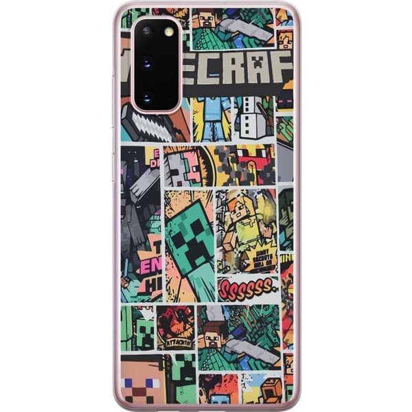 Samsung Galaxy S20 Gennemsigtig cover Minecraft Kunst
