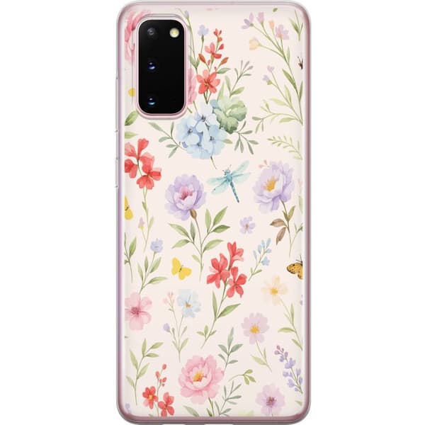 Samsung Galaxy S20 Gjennomsiktig deksel Blomster
