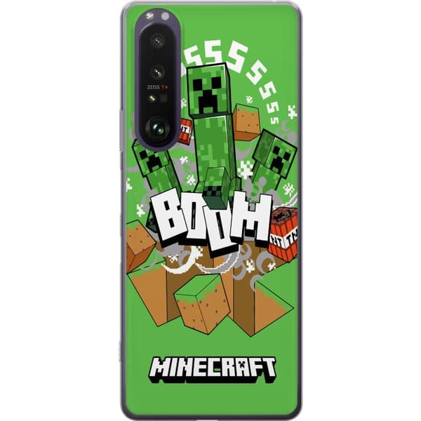 Sony Xperia 1 III Gennemsigtig cover Minecraft Boom