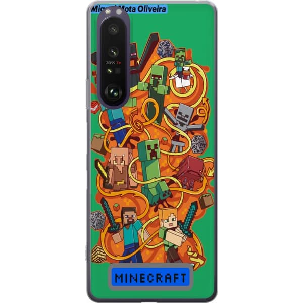 Sony Xperia 1 III Genomskinligt Skal Minecraft