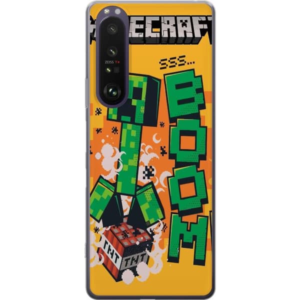 Sony Xperia 1 III Gennemsigtig cover Minecraft Boom