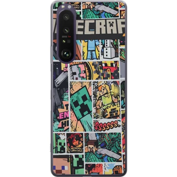 Sony Xperia 1 III Läpinäkyvä kuori Minecraft Taide