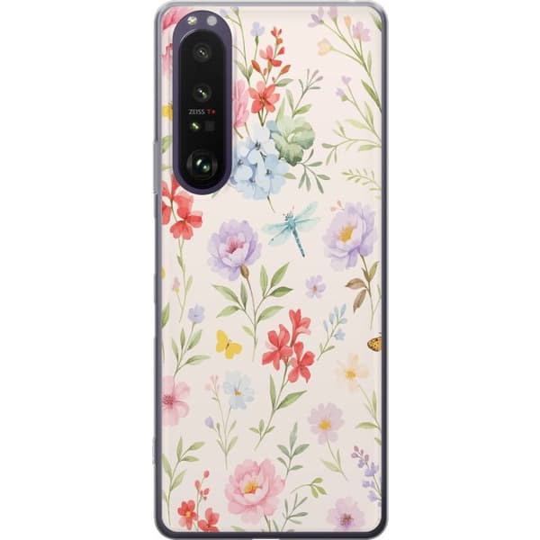 Sony Xperia 1 III Genomskinligt Skal Blommor