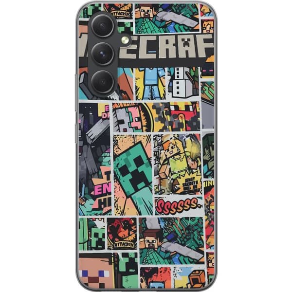 Samsung Galaxy S24 Genomskinligt Skal Minecraft Art