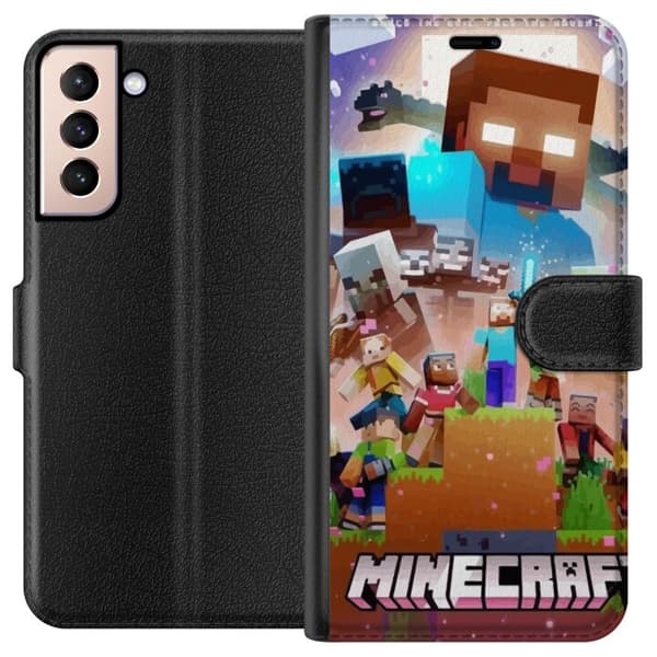 Samsung Galaxy S21 Plånboksfodral Minecraft
