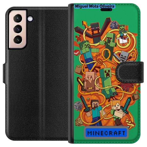 Samsung Galaxy S21 Plånboksfodral Minecraft