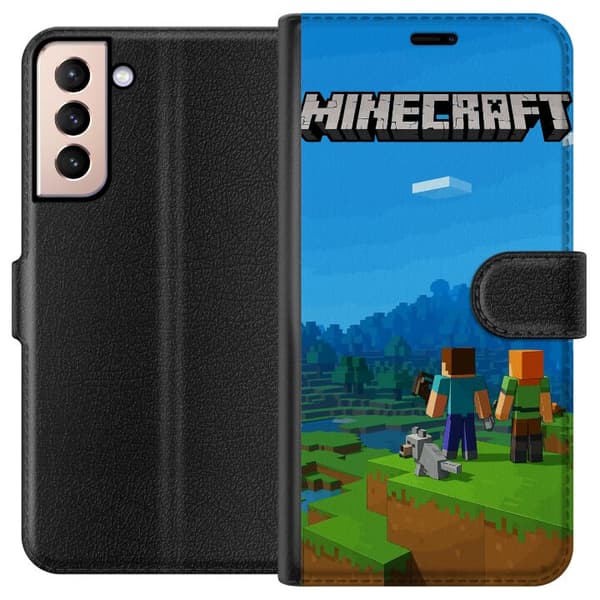 Samsung Galaxy S21 Plånboksfodral Minecraft Key Art