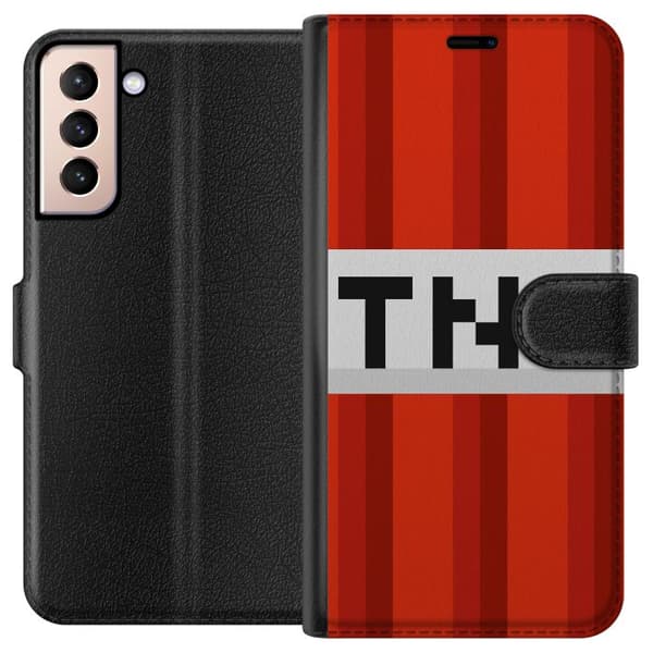 Samsung Galaxy S21 Plånboksfodral Minecraft TNT