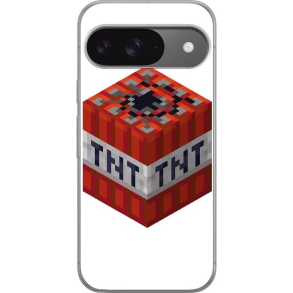 Google Pixel 9 Läpinäkyvä kuori Minecraft TNT