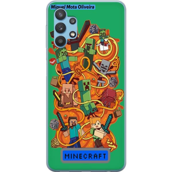 Samsung Galaxy A32 5G Genomskinligt Skal Minecraft