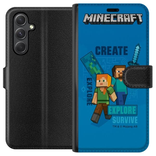 Samsung Galaxy A05s Lommeboketui Minecraft Grotter