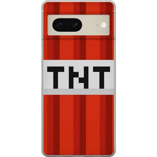 Google Pixel 7 Gennemsigtig cover Minecraft TNT