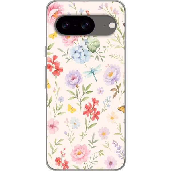 Google Pixel 8 Gennemsigtig cover Blomster