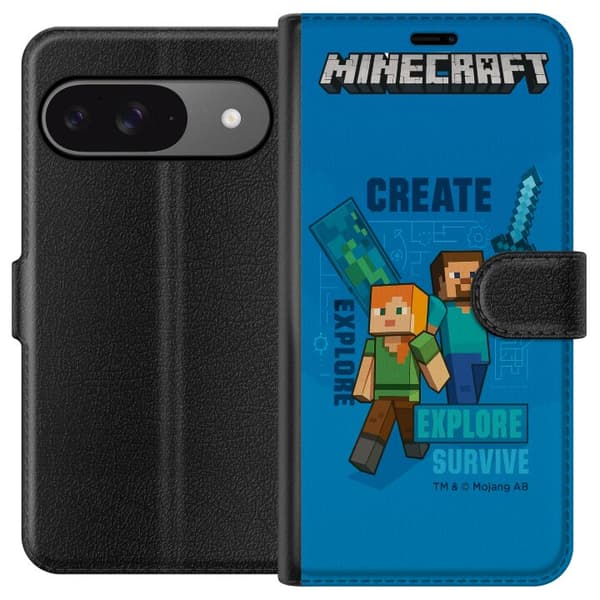 Google Pixel 9 Pro Tegnebogsetui Minecraft Huler