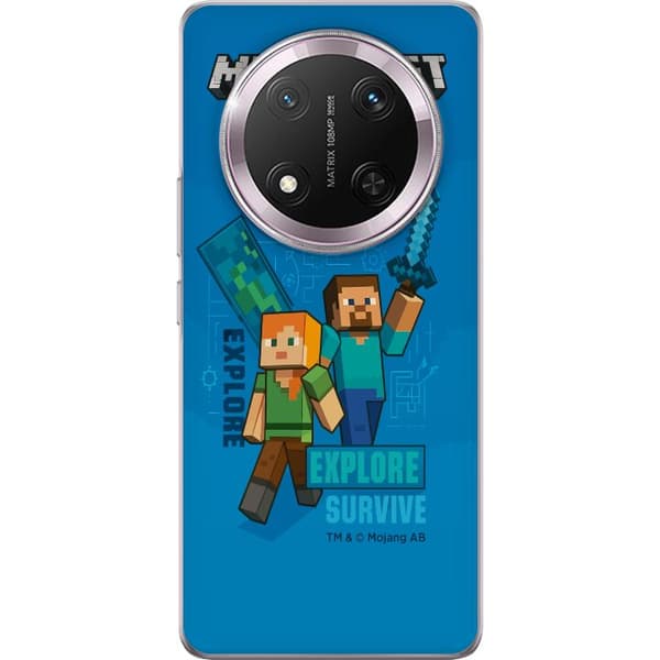 Honor Magic7 Lite Läpinäkyvä kuori Minecraft Luolastot